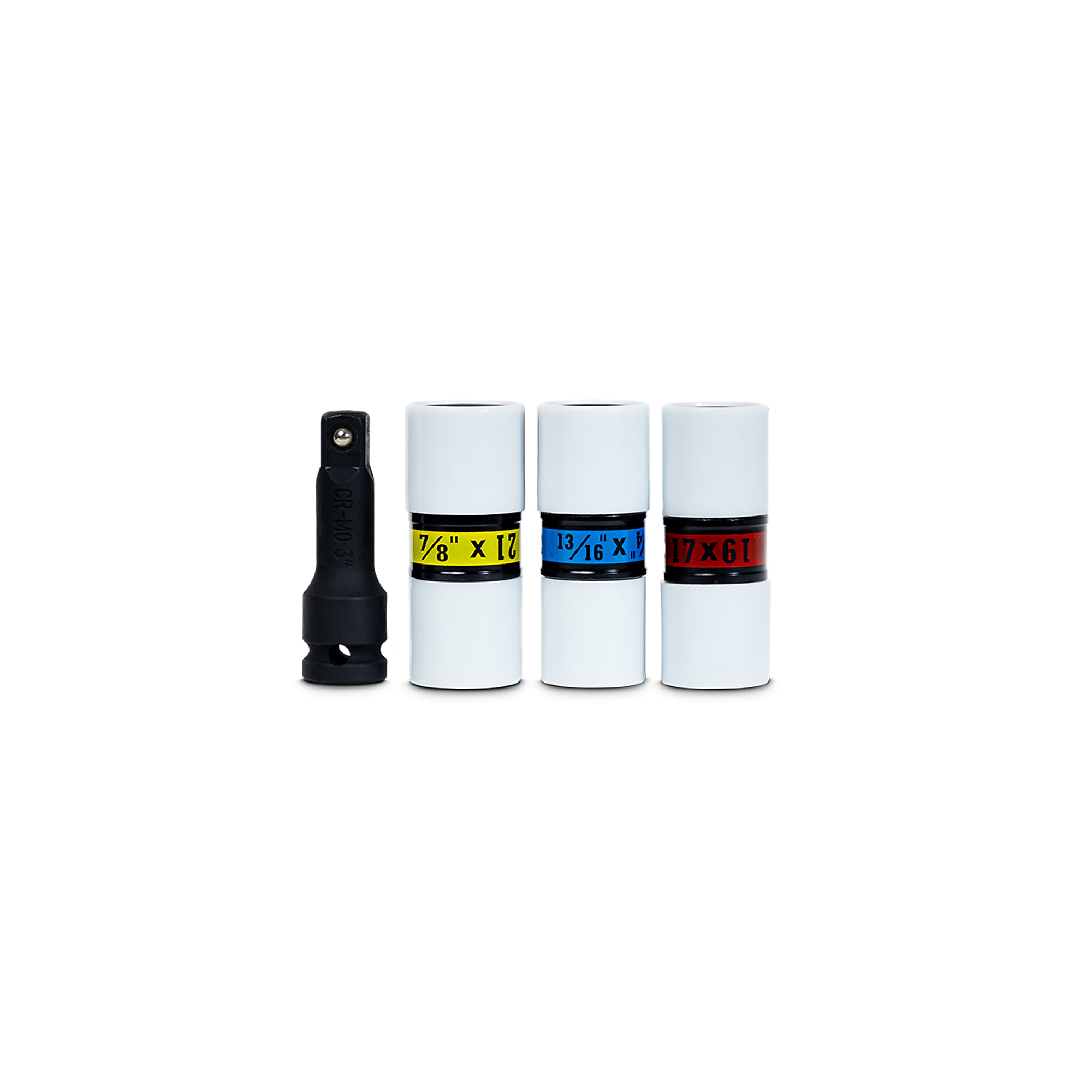 Martins Industries Impulse 1/2in. Impact Wrench Flip Sockets — 3 Pcs, 17/19mm, 3/4in./13/16in., 7/8in./21mm, Model# MX-S4